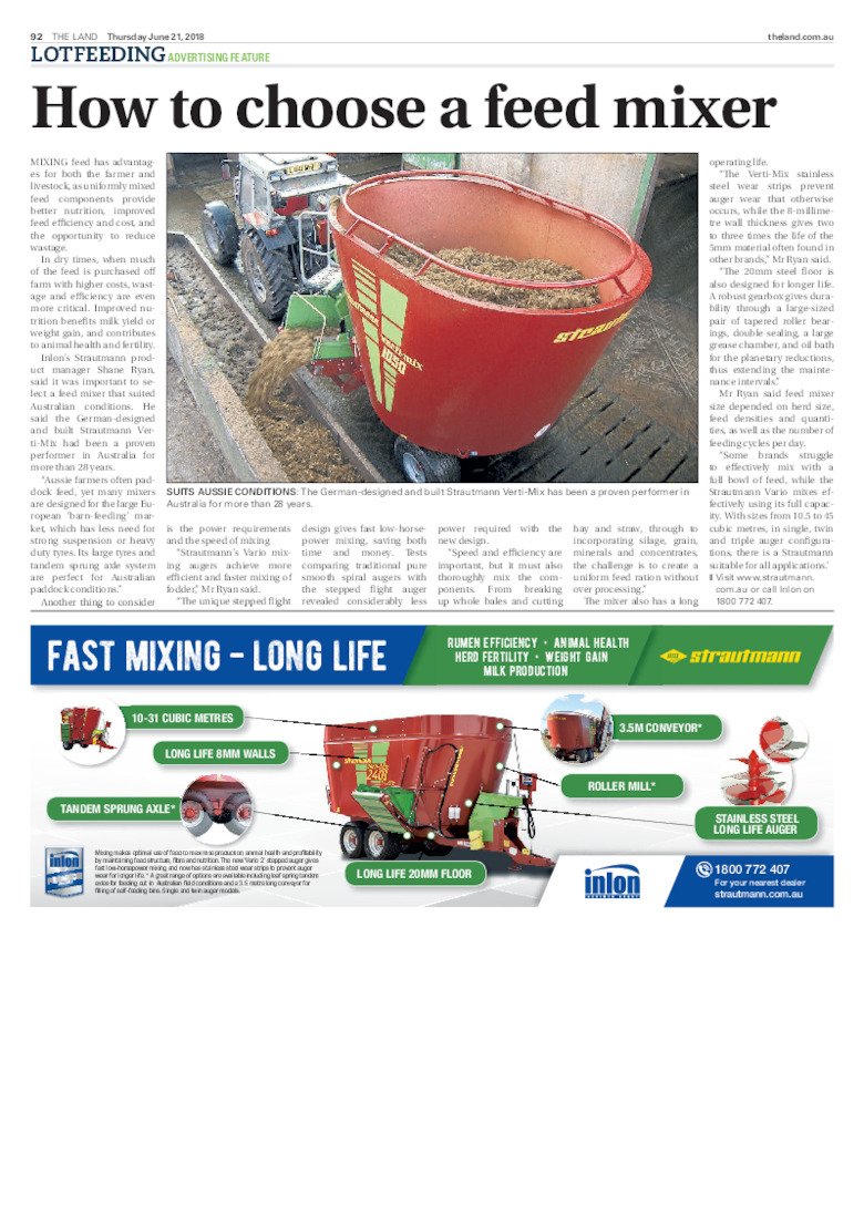 The Land - How to choose a feed mixer